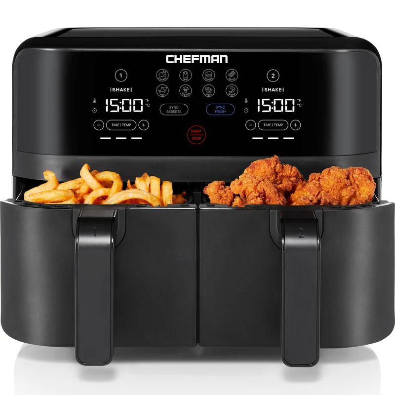 Double-Basket Air Fryer - 9 Quart