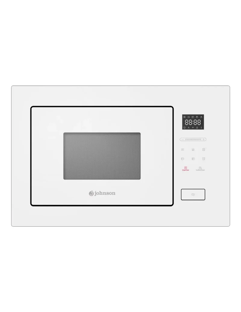Microondas integrado Johnson cristal blanco con grill JOMI28BINT