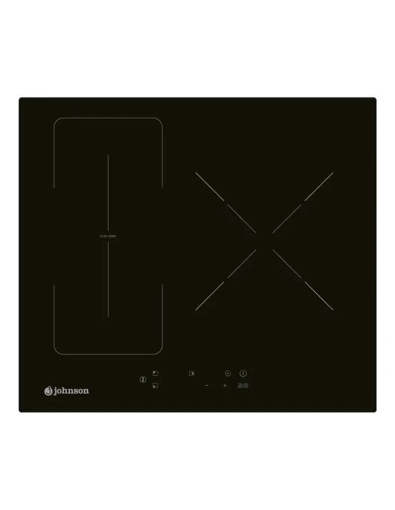 Placa de inducción Johnson 60 cm Flex con zona de 32 cm JINDU332FLEX