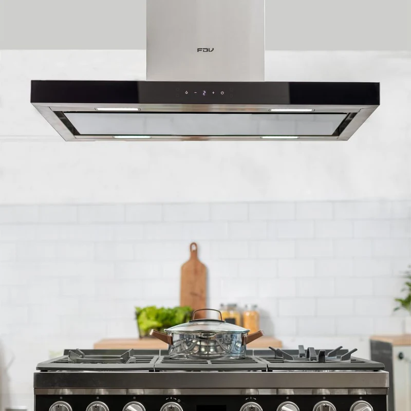 Campana Isla Deluxe Chef 90 cm 800 m3/h