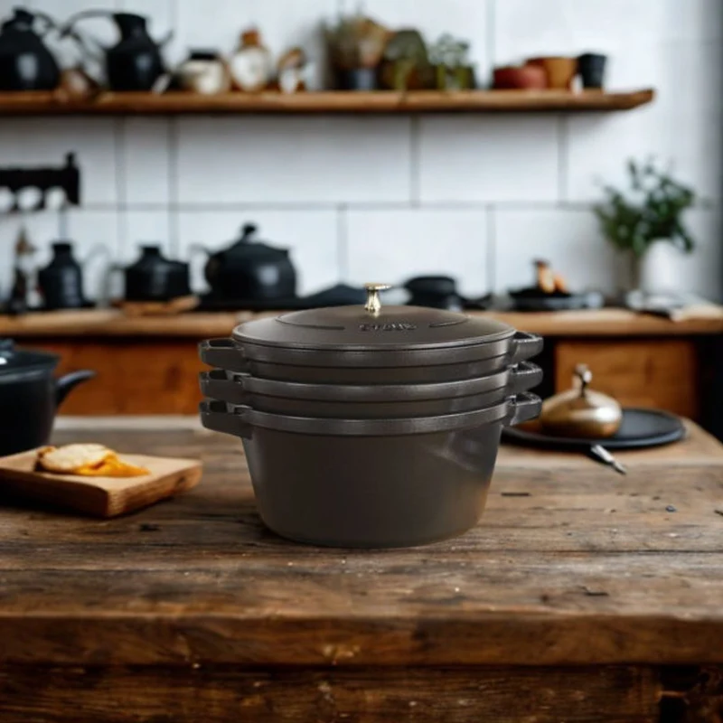 Set de 4 piezas de hierro fundido apilables Staub