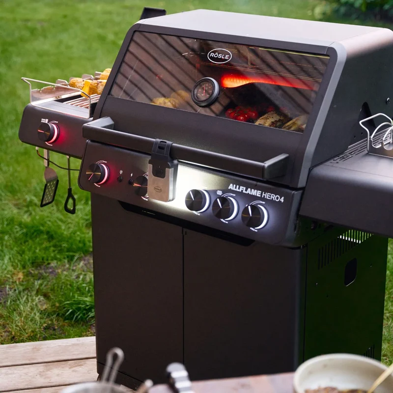 Barbacoa de gas AllFlame Hero 4 Rösle