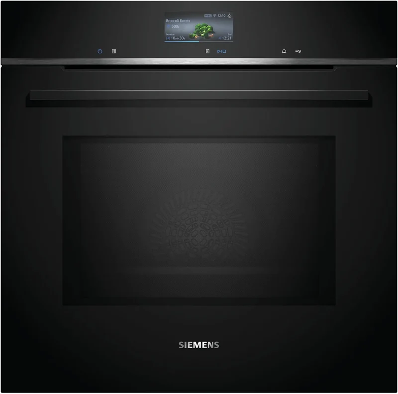 Siemens HM736GAB1 iQ700 Horno multifunción con microondas 60 cm AirFry Cristal negro Clase A+