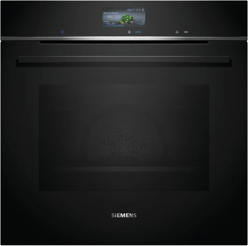 Siemens HB776G1B1 iQ700 Horno pirolítico 60 cm AirFry Cristal negro Clase A+