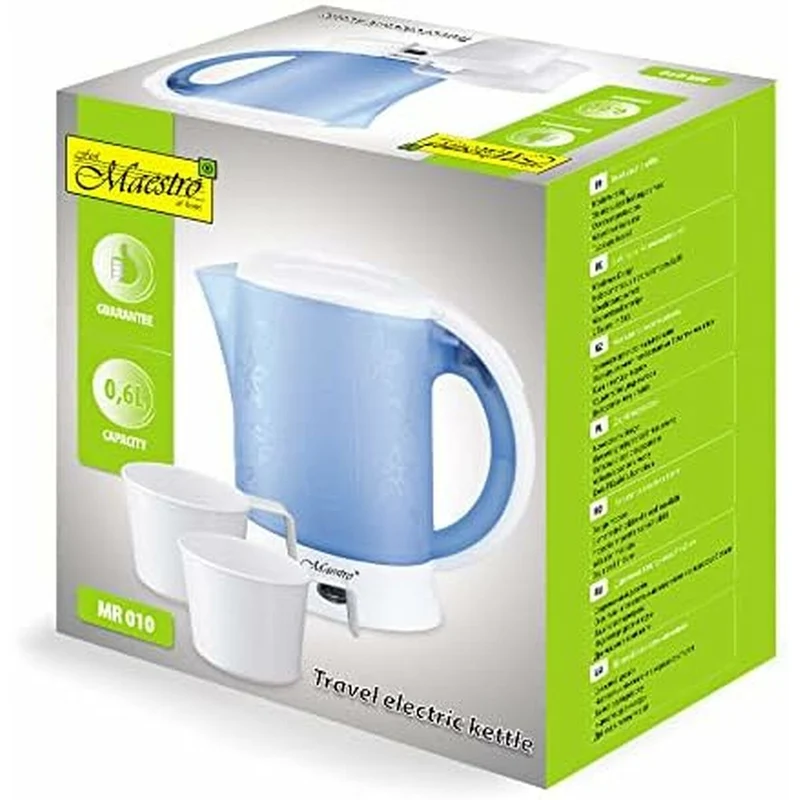 Hervidor Feel Maestro MR-010 Azul Blanco Acero inoxidable 600 W 0,6 L