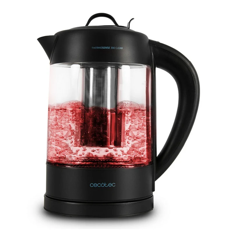 Hervidor de Agua y Tetera Eléctrica Cecotec ThermoSense 390 Transparente 2200W 1,7 L Negro Acero inoxidable 2200 W 1850-2200 W 1,7 L