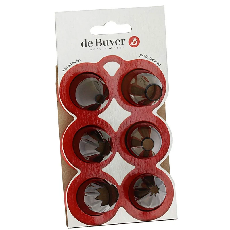 Set 6 boquillas para manga pastelera De Buyer