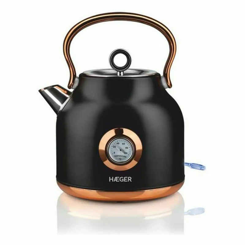 Hervidor de Agua y Tetera Eléctrica Haeger EK-22B.024A Negro Acero inoxidable 2200 W 1,7 L