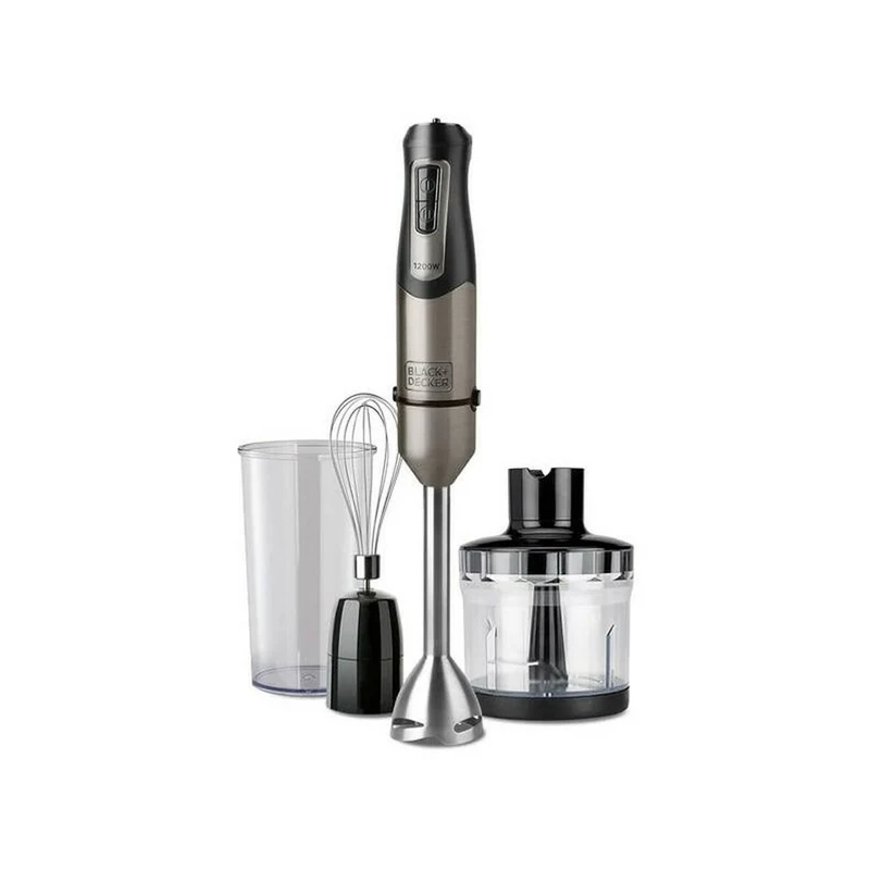 Batidora de Mano Multifunción con Accesorios Black & Decker ES9160140B Negro Gris Plata 1200 W